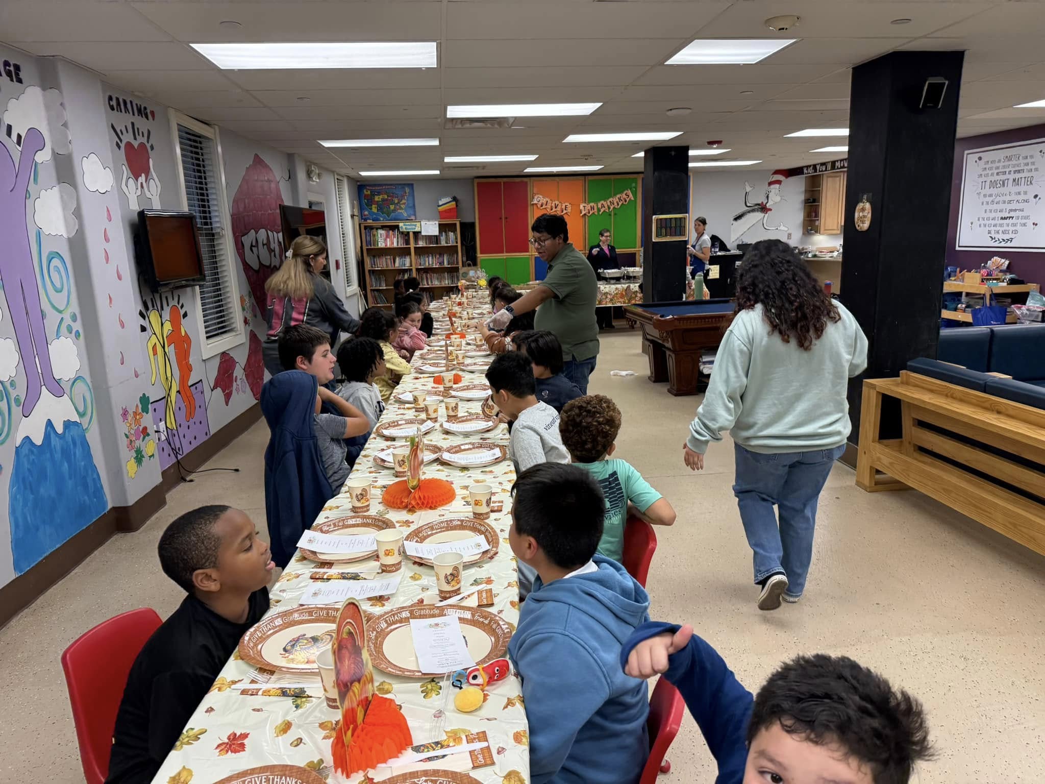 Youth Bureau Thanksgiving gathering for children