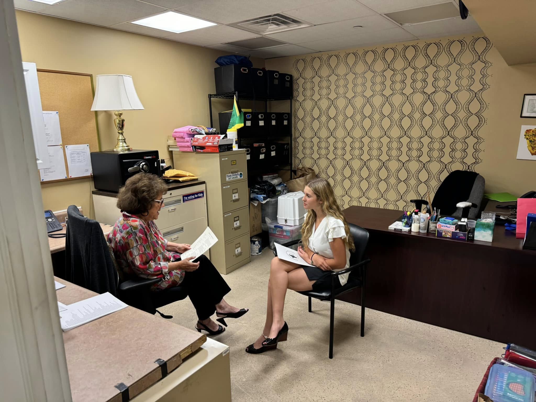 Youth employment participant completing a practice interview