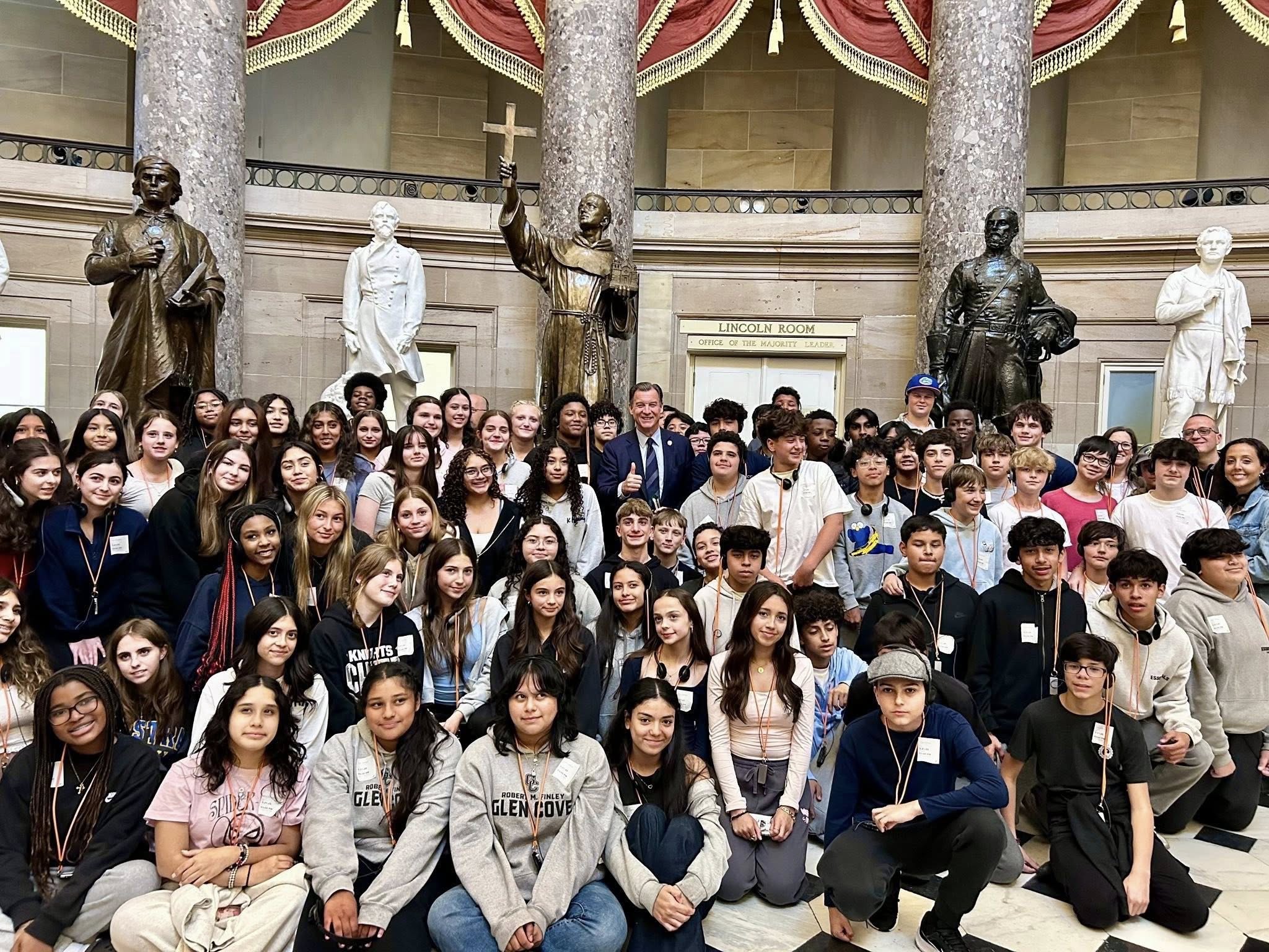 Glen Cove youth during an educational Capitol visit